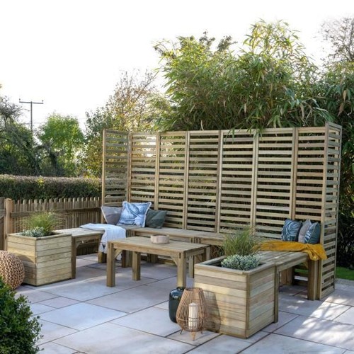 Trellis bench planter seating - trellis,