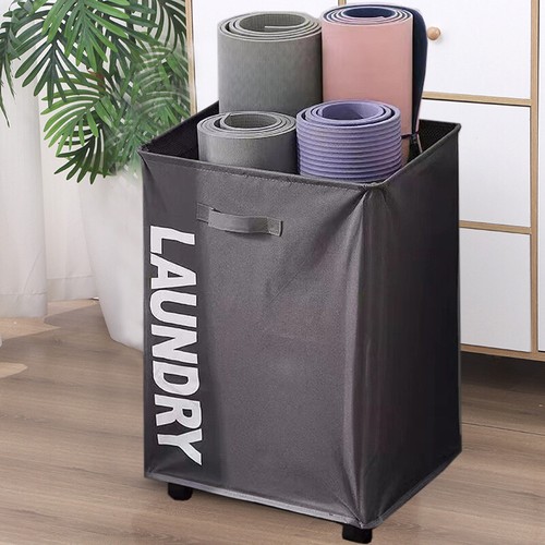 Laundry basket slim rolling - slim, on