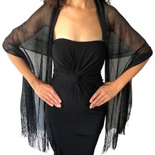 Central Chic Shimmer Sparkly Shawl Stole Scarf Wrap For Weddings Proms Parties