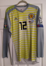 SCOTLAND BENCH WORN GOALKEEPER'S SHIRT 2013 ( McLAUGHLIN) 