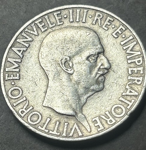 Italy 1936 silver lire coin - silver, 10