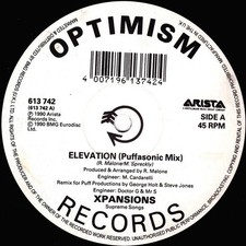 XPANSIONS - ELEVATION - 12” VINYL RECORD - 90S HOUSE HARDCORE OLDSKOOL RAVE DJ