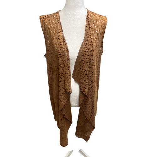 Western vest laser cut faux - western,