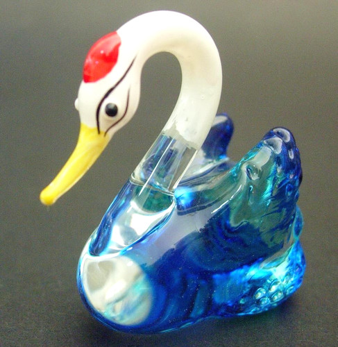 Beautiful blown glass swan - beautiful,