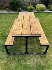 Metal Frame Picnic Bench