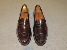 Edward Green Duke Burgundy Shell Cordovan Crup Unlined Penny Loafer 9.5E
