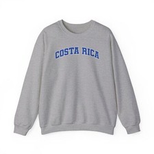 Costa Rica Sweatshirt Gifts Crew Neck Shirt Long Sleeve Men