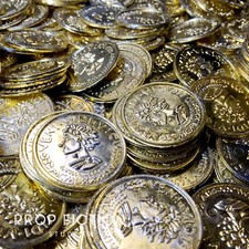 Spider-Man 2 / 3 - 5 x Background Prop Gold Coins / Plastic Cosplay Bank Coins