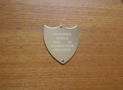 Flat engraving engraved shield - flat,