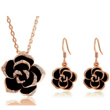 Black Rose Flower Crystal