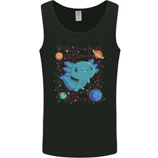 Kawaii Axolotl in Space Mens Vest Tank Top