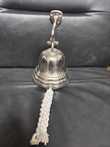 Silver metal bell wall - metal,