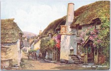 Porlock vintage postcard ship - porlock,