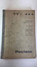Poclain Hydraulics TYS 4 X 4 Excavator Spare Part Catalog Manual  01440-65 1972.
