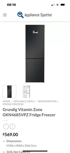 Grundig steel fridge freezer - grundig,