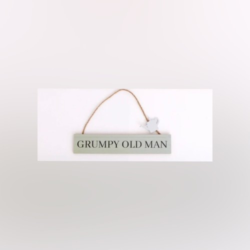 Grumpy old man wooden plaque - grumpy,
