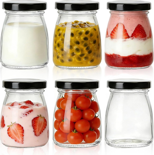 6pcs 100ml clear glass - 100ml,
