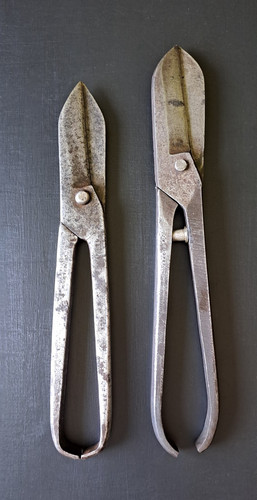 Vintage sheffield tin snips - vintage,