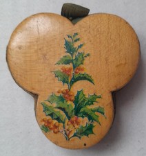 Treen - Holly pin cushion 'Made of wood from the Land of Burns'