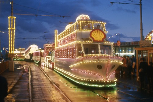 Blackpool tramway tramcar view - blackpool,