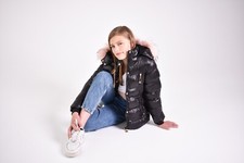 New Girl Shiny Black Faux Fur