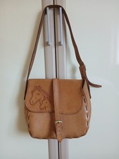 Leather Horse Design Shoulder Bag with Adjustable Strap