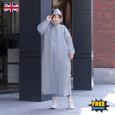 Lightweight Waterproof Raincoat Hooded Long Coat for Men Women Outdoor Travel