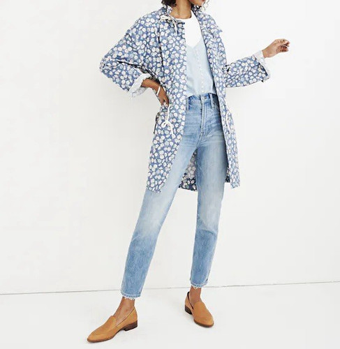 Madewell ruffle neck anorak - neck,