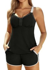 Women 2 Piece Tankini Swimsuit