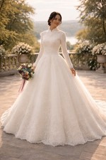 UK High Necklin Ball Gown