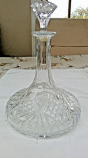 Cut glass ships decanter - cut,