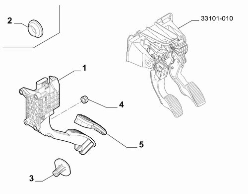 Genuine fiat accelerator pedal - fiat,