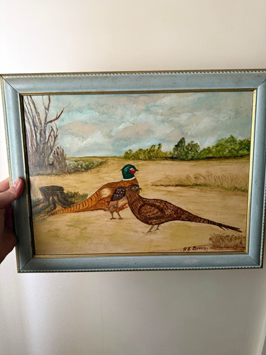 Brown signed framed - s,