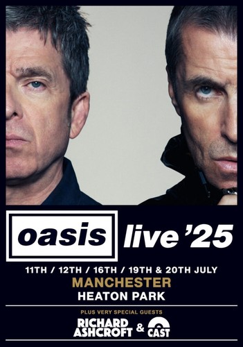 Oasis tour heaton park - tour,