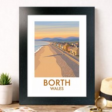 Borth, Wales Travel Poster