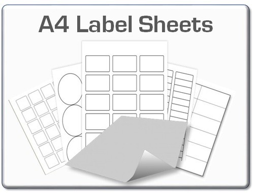 White lasergloss label sheets - white,
