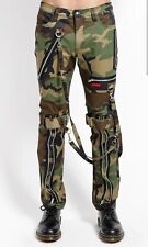 Tripp Nyc Green Camouflage Bondage Trousers Pants Size 34