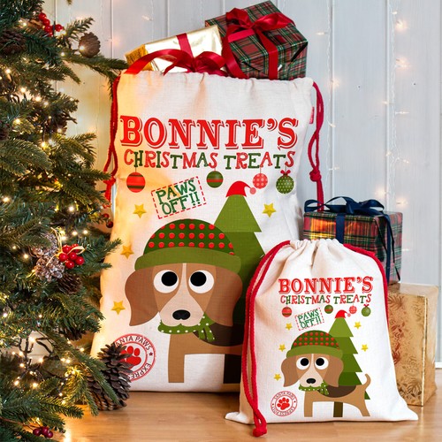 Beagle christmas sack - christmas,