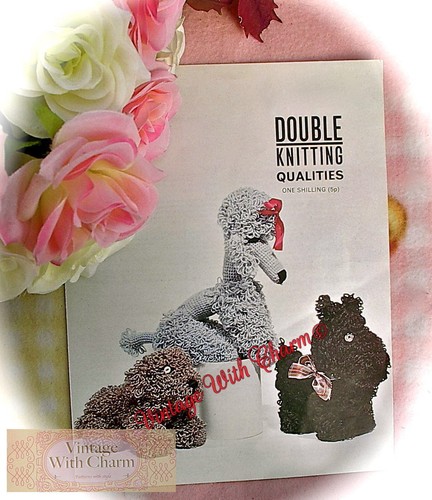 Vintage toy dog crochet - vintage,