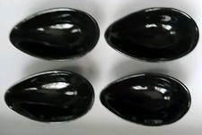 4 Black Avocado Dishes 1 is Chipped See Notes