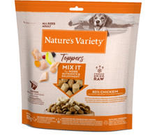 NATURES VARIETY FREEZE DRIED TOPPERS CHICKEN BEEF BALANCED ADULT DOG FOOD