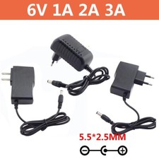 AC 100-240V to DC 6V 1A 2A 3A Power Supply Adapter Charger 5.5x2.5mm EU US Plug