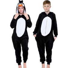 Kids Fleece A2Z Onesie One Piece Jumpsuit Penguin Pyjamas World Book Day Costume
