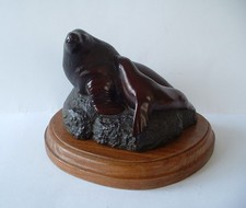 Vintage BOMA Canada Sea Lion & Seal Figurine / Sculpture - signed