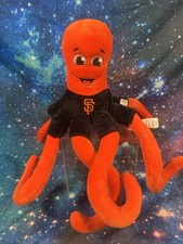 San Francisco Giants Baseball Octopus Plush MLB Stuffed Animal Orange Black