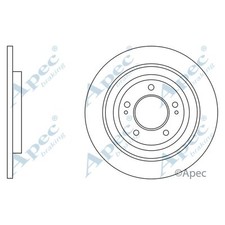 2x Brake Discs Solid For Kia