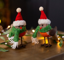 Christmas Robin Decoration Set