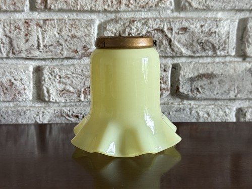 Vintage vaseline glass lamp - vaseline,