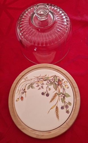 Cheese board glass dome - dome, wood