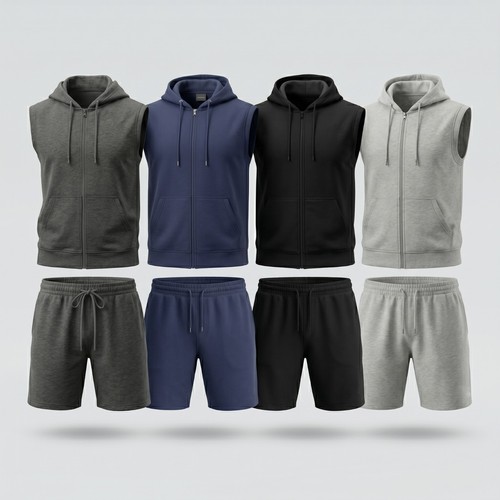 Men sleeveless zipper hoodie - men's,